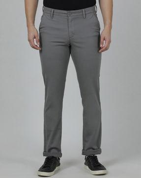 slim fit flat-front chinos