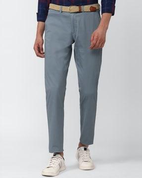 slim fit flat-front chinos