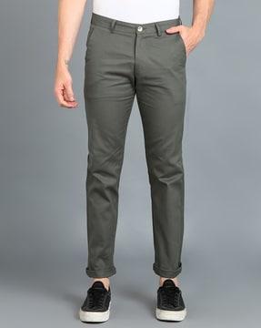 slim fit flat-front chinos