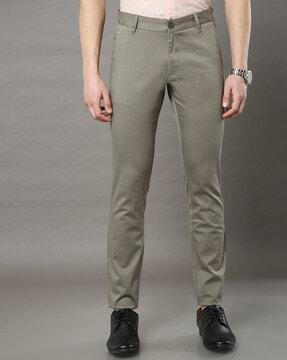 slim fit flat-front chinos