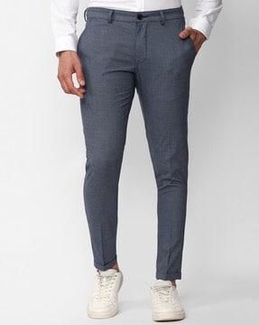 slim fit flat-front chinos