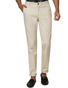 slim fit flat-front chinos