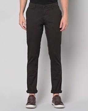 slim fit flat-front chinos