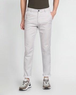 slim fit flat-front chinos