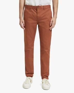 slim fit flat-front chinos