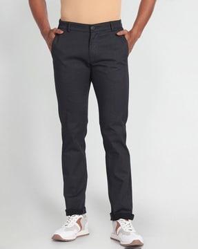 slim fit flat-front chinos