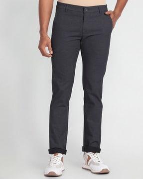 slim-fit flat-front chinos