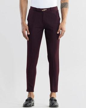 slim fit flat-front chinos