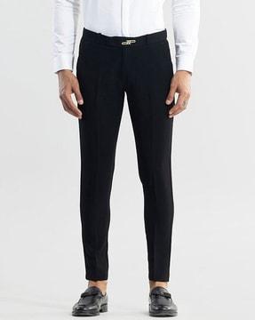 slim fit flat-front chinos