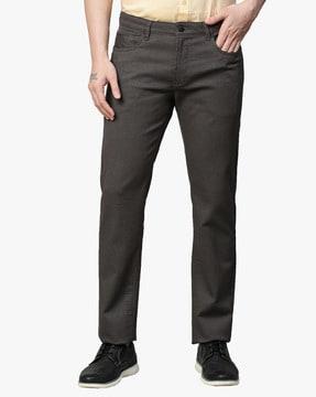 slim fit flat-front chinos