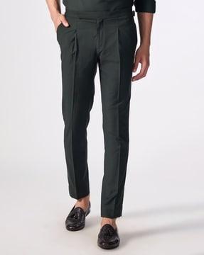 slim fit flat-front chinos