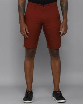 slim fit flat-front city shorts