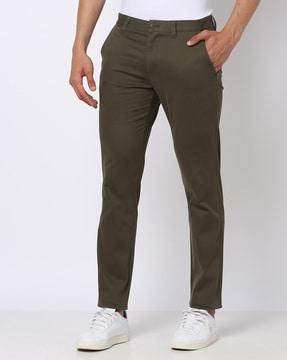 slim fit flat-front pant