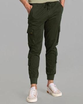 slim fit flat front pants with insert pockets