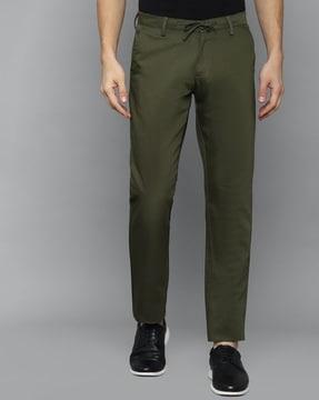 slim fit flat-front pants