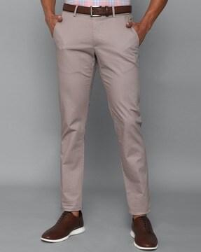 slim fit flat-front pants