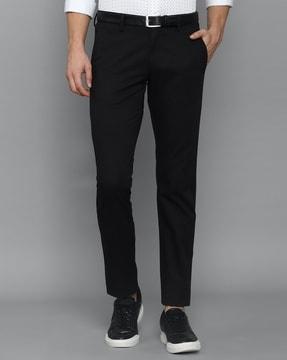 slim-fit flat-front pants