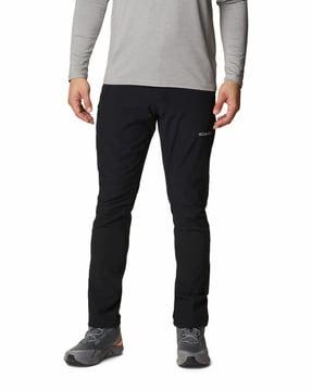 slim fit flat-front pants