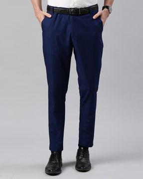 slim fit flat-front trouser