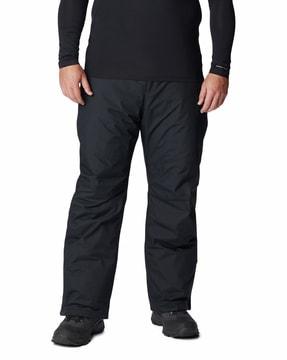 slim fit flat-front warm pants