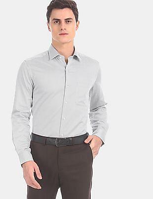 slim fit french placket cotton formal shirt