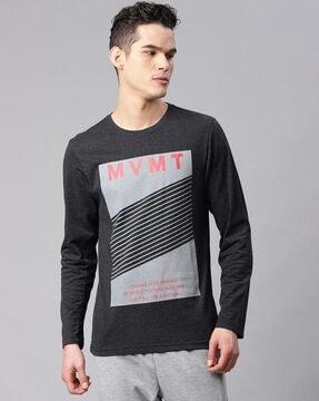 slim fit full-length sleeve round neck t-shirt