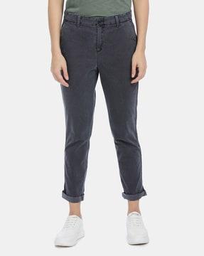 slim fit girlfriend twill chinos