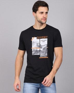 slim fit graphic print crew-neck t-shirt