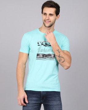 slim fit graphic print crew-neck t-shirt