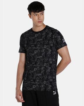 slim fit graphic print crew-neck t-shirt