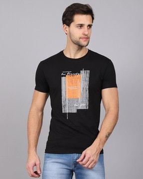 slim fit graphic print crew-neck t-shirt