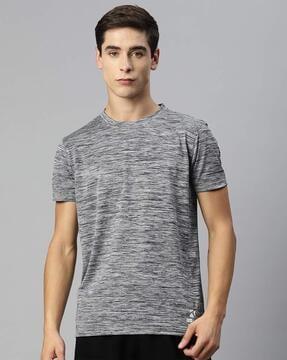 slim fit heathered crew- neck t-shirt