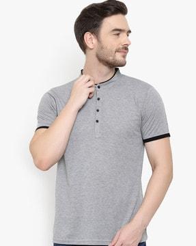 slim fit henley t-shirt