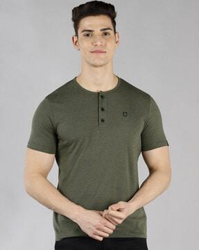 slim fit henley t-shirt