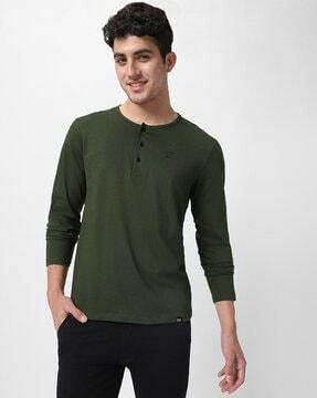 slim fit henley t-shirt