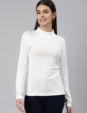 slim fit high-neck t-shirt