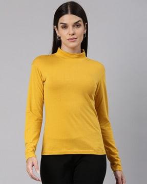 slim fit high-neck t-shirt