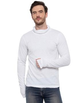 slim fit high-neck t-shirt