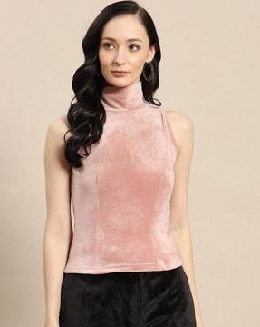 slim fit high-neck top