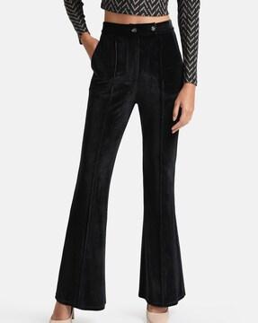 slim fit high rise trousers