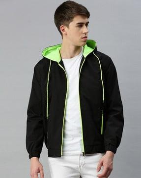 slim fit hooded jacket