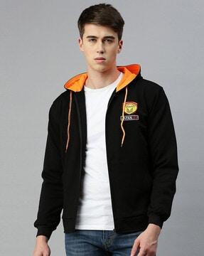 slim fit hooded jacket