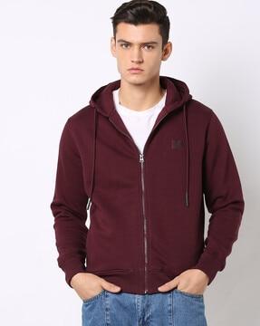 slim fit hooded sweatshirt to zip-front hoodie with insert pockets