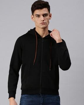 slim fit hoodie with insert pockets