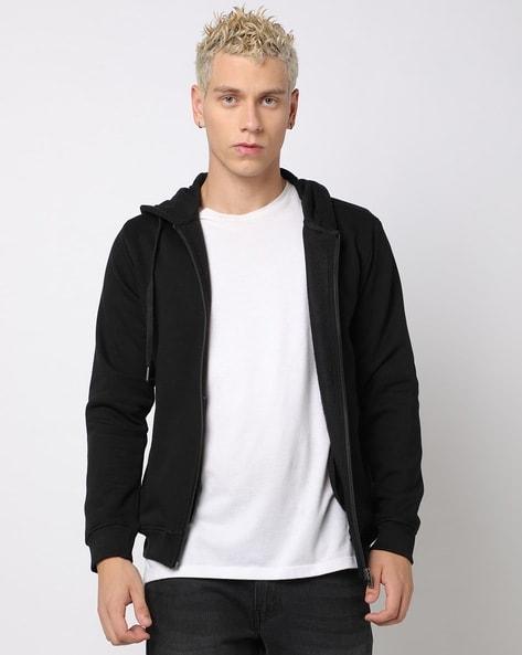 slim fit hoodie with zipper pockets