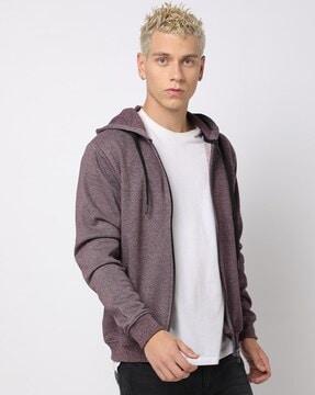 slim fit hoodie with zipper pockets