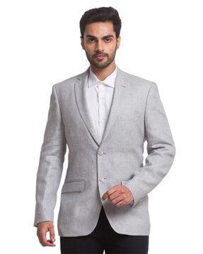 slim fit jacket with flap pockets