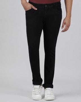 slim fit jeans with 5-pocket styling