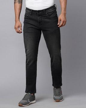 slim fit jeans with 5-pocket styling