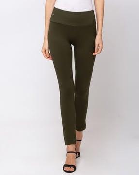 slim fit jeggings with contrast side taping